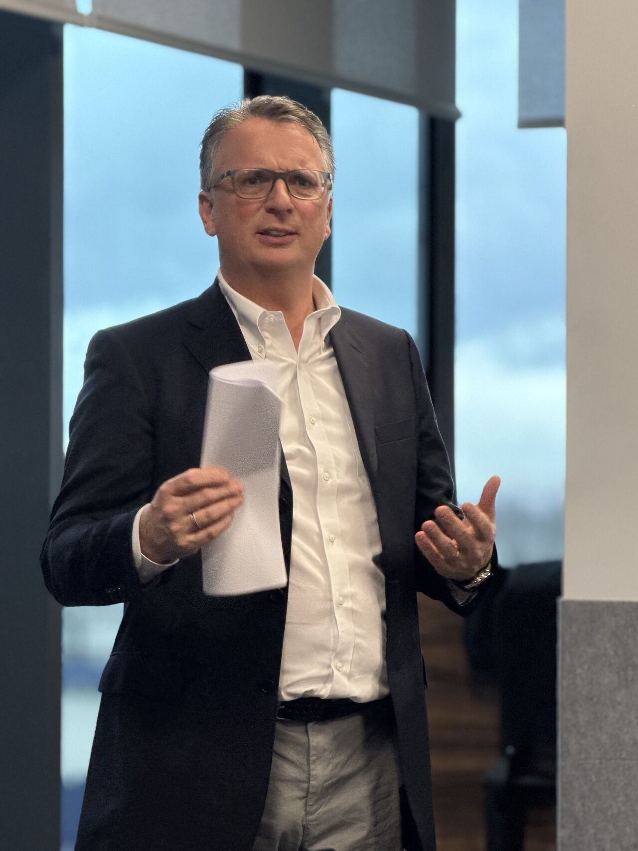 Michael Stewart delivering a keynote